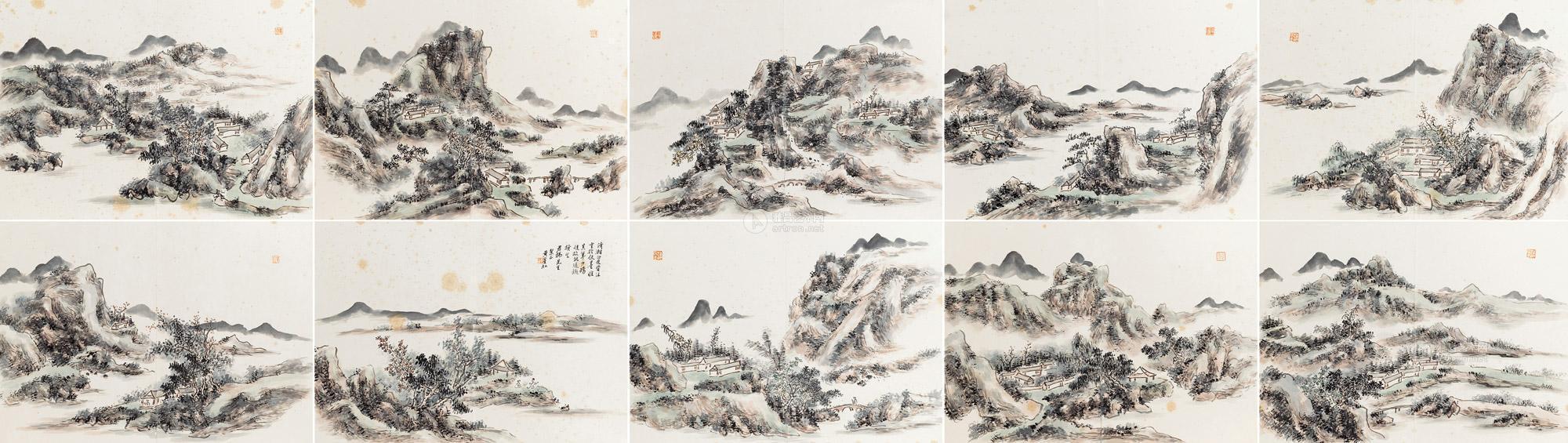 中国 黄賓虹 山水画 紙本 太巻 大幅 捲り / 倪逸甫 師事/ 宋元画山水画 中国 黄賓虹 山水画 紙本 太巻 大幅 捲り / 倪逸甫 師事/ 宋元画